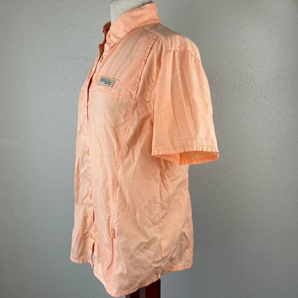 Columbia PFG Vented Button Down Shirt Size L EUC